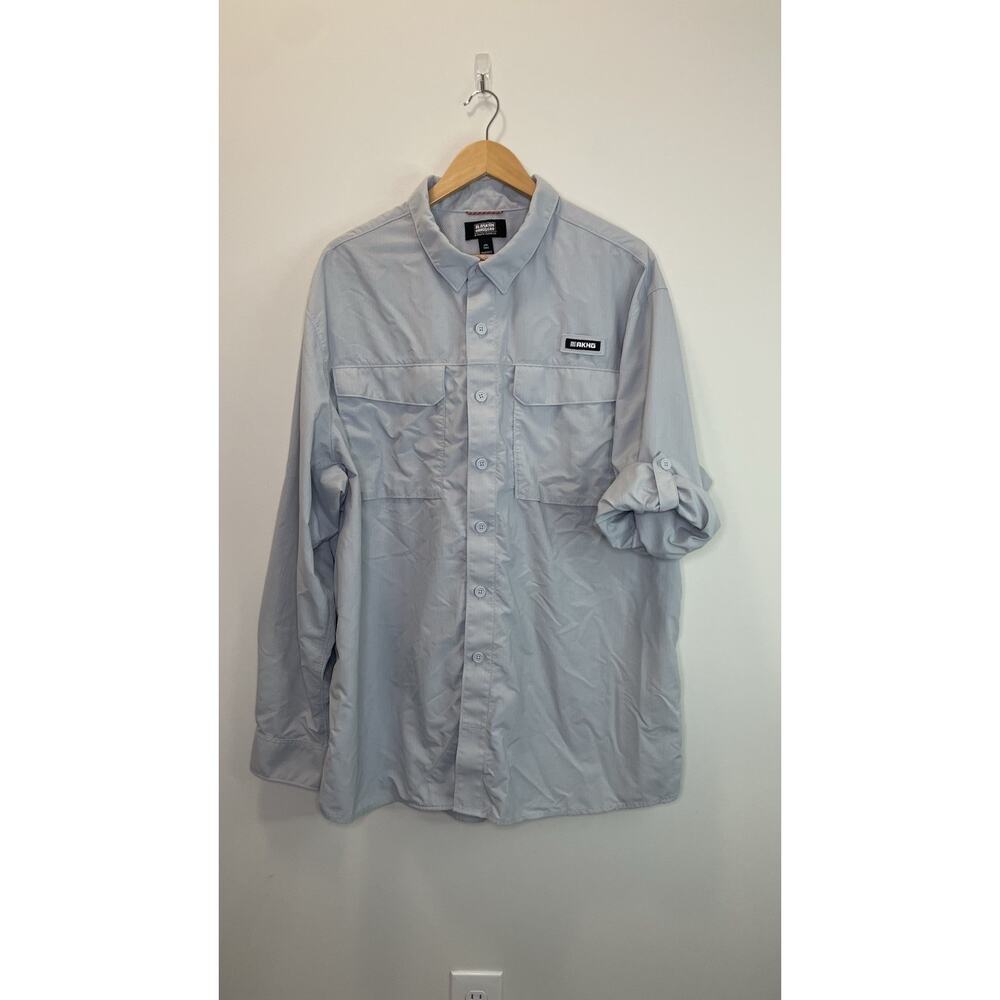 Alaskan Hardgear Vented Roll Tab Fishing Shirt Duluth Trading Gray Men 2XL Tall
